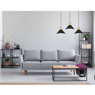 Regletté de plafond Piamonte Noir (3 lumieres)