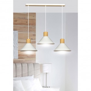 Regletté de plafond Piamonte Blanc (3 lumieres)