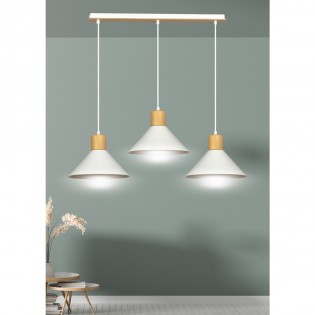 Regletté de plafond Piamonte Blanc (3 lumieres)