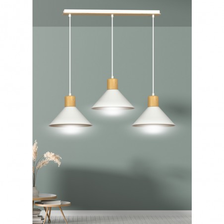 Regletté de plafond Piamonte Blanc (3 lumieres)