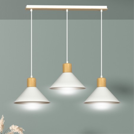 Regletté de plafond Piamonte Blanc (3 lumieres)