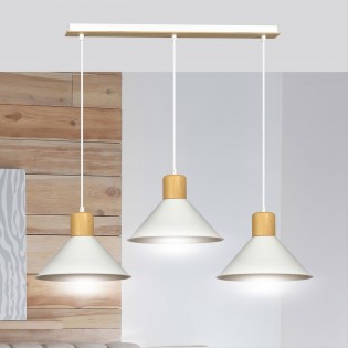 Regletté de plafond Piamonte Blanc (3 lumieres)