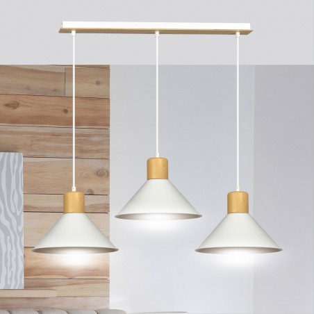 Regletté de plafond Piamonte Blanc (3 lumieres)