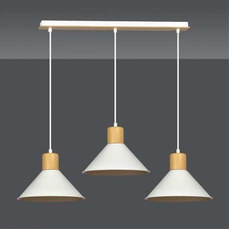 Regletté de plafond Piamonte Blanc (3 lumieres)