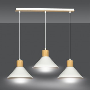 Regletté de plafond Piamonte Blanc (3 lumieres)