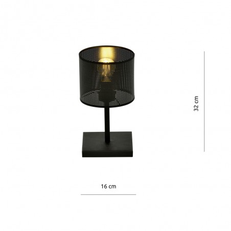 Lampe á poser Rivera Noir/Or