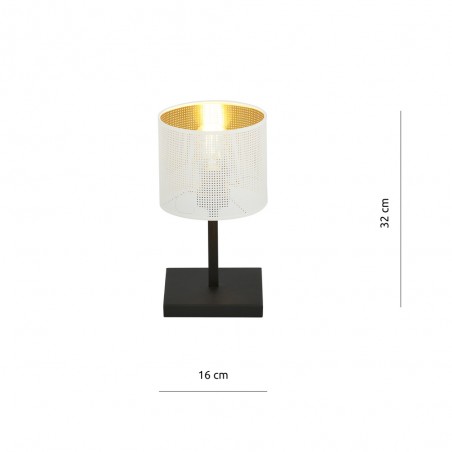Lampe á poser Rivera Blanc/Or
