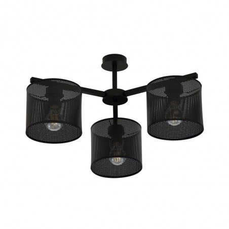 Plafonnier Rivera Noir (3 lumieres)