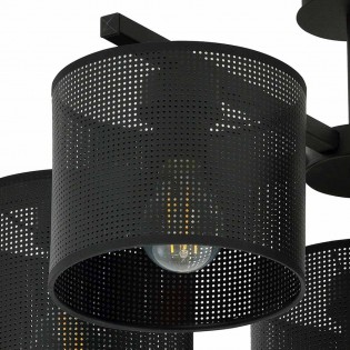 Plafonnier Rivera Noir (5 lumieres)