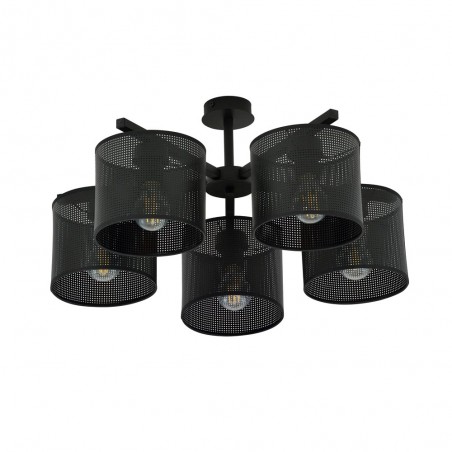 Plafonnier Rivera Noir (5 lumieres)