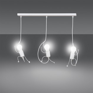Regletté de plafond enfants Mime Blanc (3 lumieres)