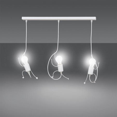 Regletté de plafond enfants Mime Blanc (3 lumieres)