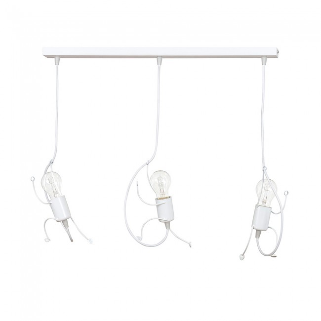 Regletté de plafond enfants Mime Blanc (3 lumieres)