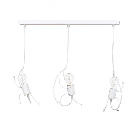 Regletté de plafond enfants Mime Blanc (3 lumieres)