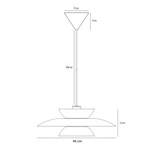 Lampe de plafond Carmen