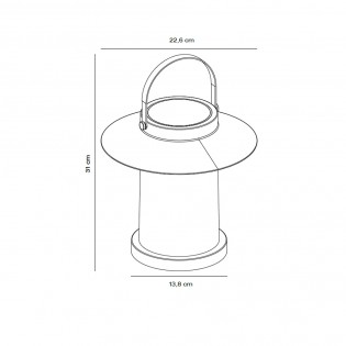 Lampe portable á LED Temple To-Go 30 Laiton