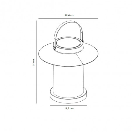 Lampe portable á LED Temple To-Go 30 Laiton