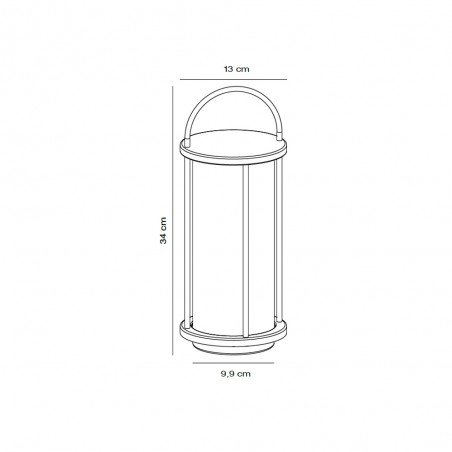 Lampe á poser d'Exterieur Linton Galvanisé