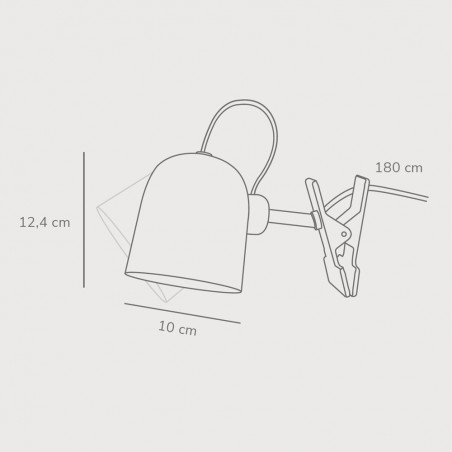 Lampe avec pince Angle