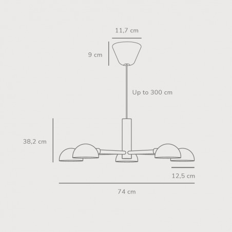 Lampe de plafond Nomi (5 lumieres)