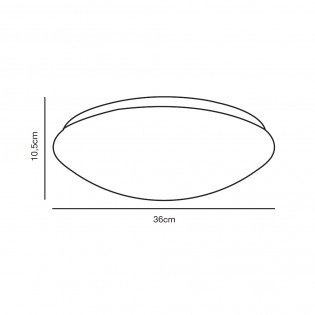 Plafonnier á LED pour bains Ask 36 (18W)