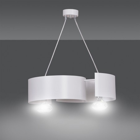 Lampe de plafond Bisón Blanc (2 lumieres)