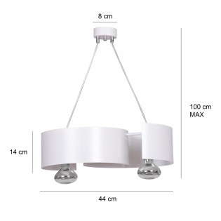 Lampe de plafond Bisón Blanc (2 lumieres)