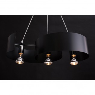 Lampe de plafond Bisón Noir (3 lumieres)