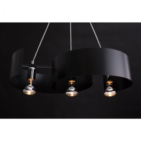 Lampe de plafond Bisón Noir (3 lumieres)