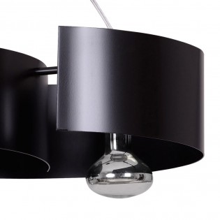 Lampe de plafond Bisón Noir (3 lumieres)