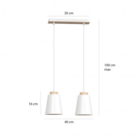 Regletté de plafond Lasso Blanc (2 lumieres)
