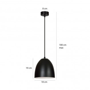Lampe de plafond Jonix Noir