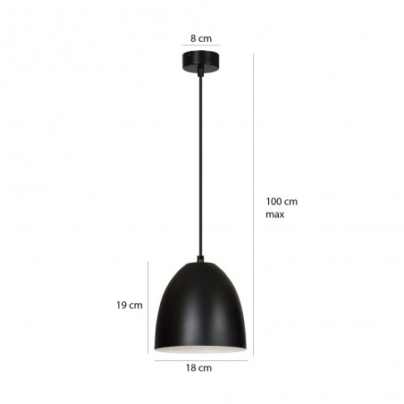 Lampe de plafond Jonix Noir