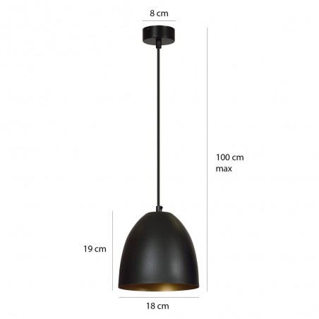 Lampe de plafond Jonix Blanc/Or