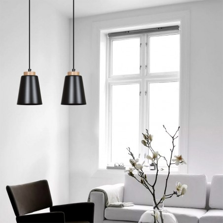 Lampe de plafond Lasso Noir