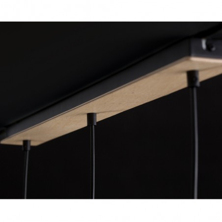 Regletté de plafond Lasso Noir (3 lumieres)