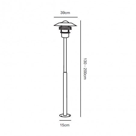 Lampadaire d'extérieur Vejers Galvanisé