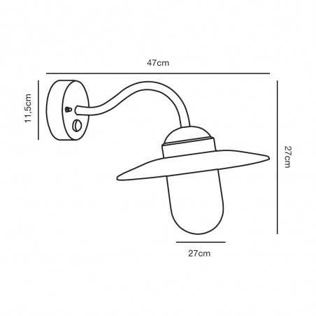 Applique avec sensor Luxembourg Galvanisé