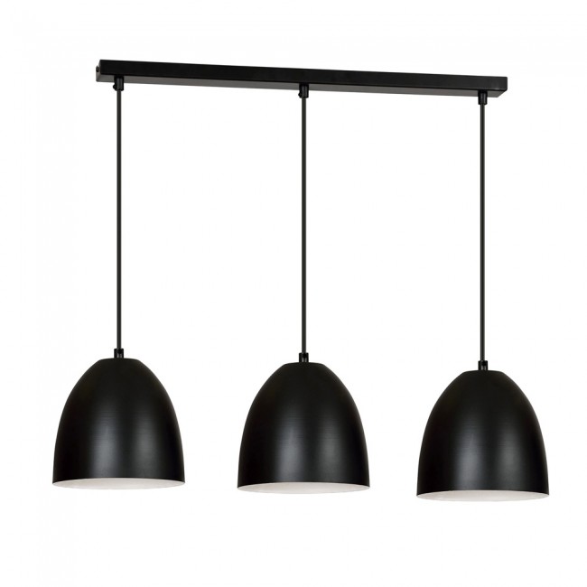 Regletté de plafond Jonix Noir (3 lumieres)