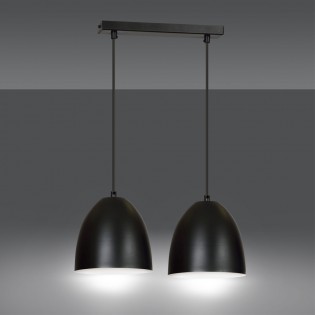 Regletté de plafond Jonix Noir (2 lumieres)