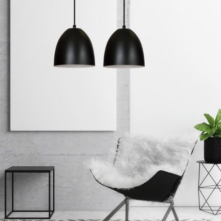 Regletté de plafond Jonix Noir (2 lumieres)