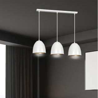 Regletté de plafond Jonix Blanc/Or (3 lumieres)