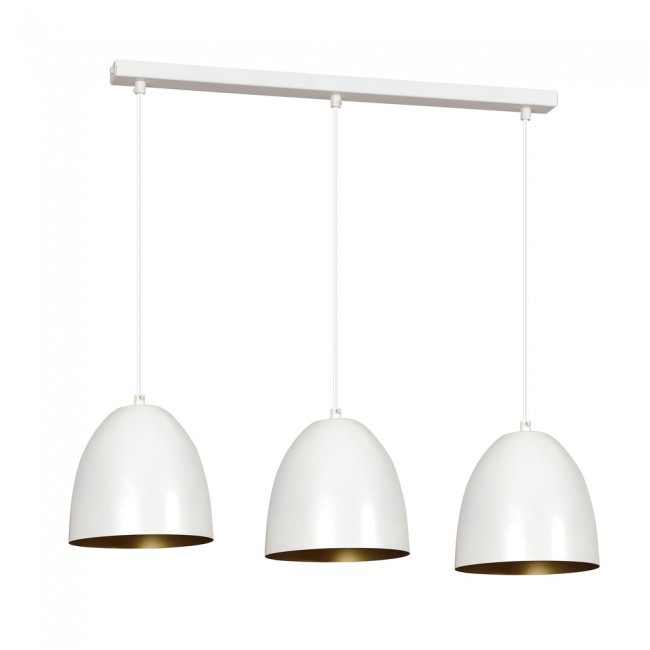 Regletté de plafond Jonix Blanc/Or (3 lumieres)