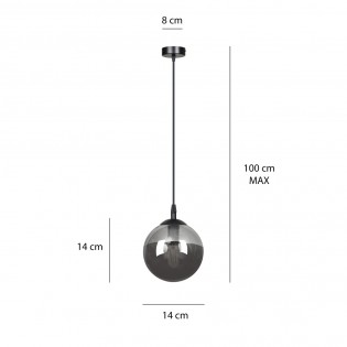 Lampe de plafond Sagan Graphite