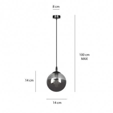 Lampe de plafond Sagan Graphite