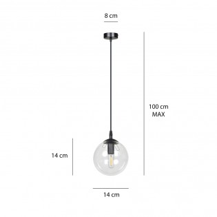 Lampe de plafond Sagan Transparent