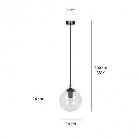 Lampe de plafond Sagan Transparent