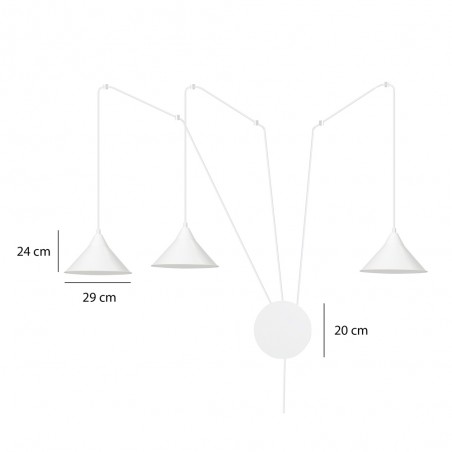 Applique Murale Cerremo Blanc (3 lumieres)