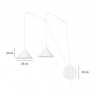 Applique Murale Cerremo Blanc (2 lumieres)