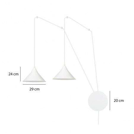 Applique Murale Cerremo Blanc (2 lumieres)